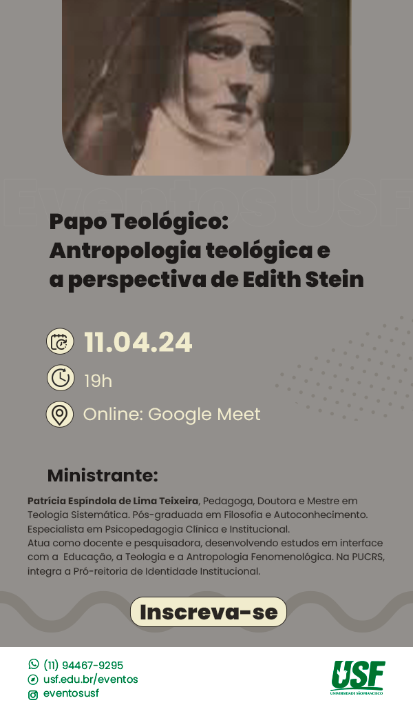 Papo Teológico - Antropologia teológica e a perspectiva de Edith Stein