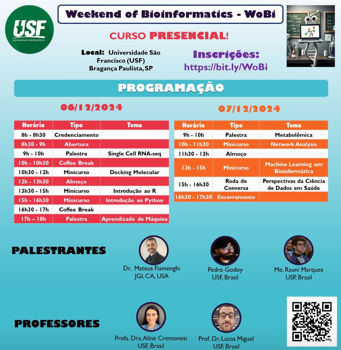 Participe da Weekend of Bioinformatics (WoBi) 