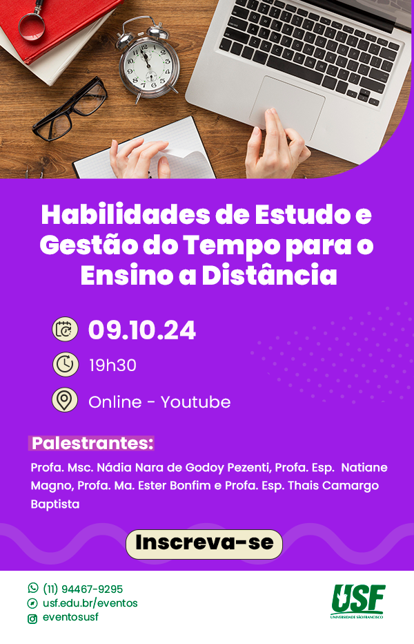 Habilidades de Estudo e Gestão do Tempo para o Ensino a Distância