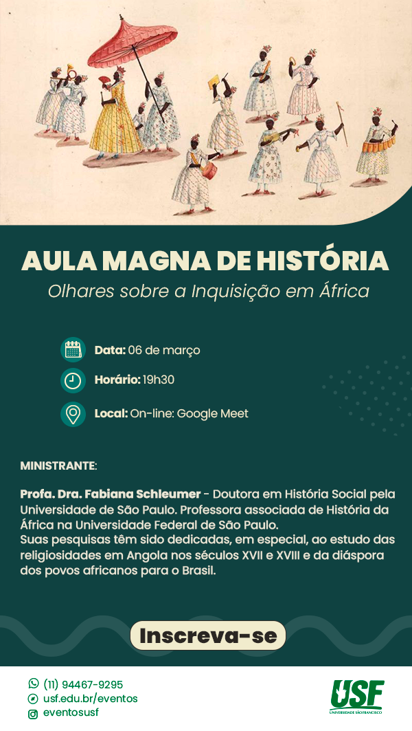Aula Magna de História - Olhares sobre a inquisição em África