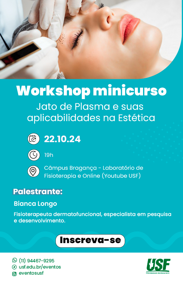 Workshop minicurso - Jato de Plasma e suas aplicabilidades na Estética